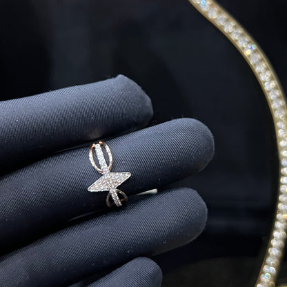 Handcrafted Natural Diamond Solid Gold Ring for Women