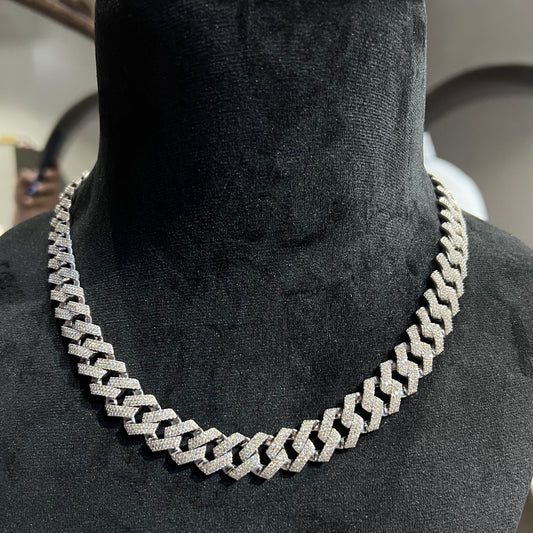 Diamond Chain | Premium 14K Gold Cuban Chain with Real Diamond - Luxury Men's Necklace