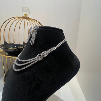Gold Diamond Necklace & Earrings Set for Bridal Perfection