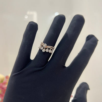 Crown Shape Diamond Ring for Women