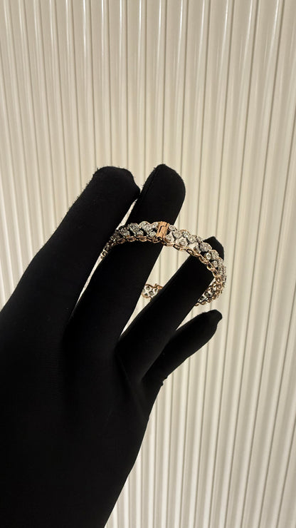 Openable Handmade Diamond Bracelet in Solid Gold