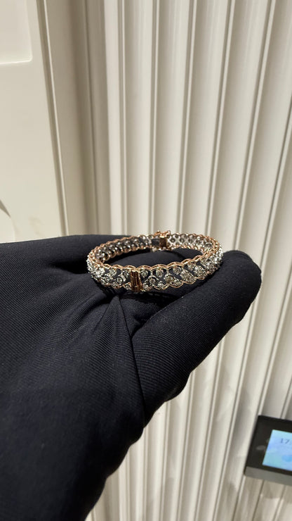 Openable Handmade Diamond Bracelet in Solid Gold