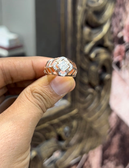 Bespoke Solid Gold Diamond Ring for Men