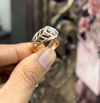 Bespoke Solid Gold Diamond Ring for Men