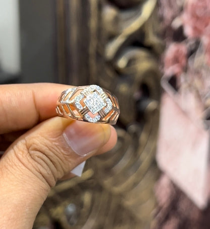 Bespoke Solid Gold Diamond Ring for Men