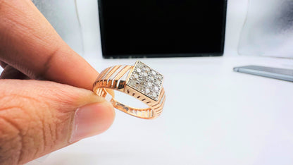 Men's Solid Gold Diamond Ring