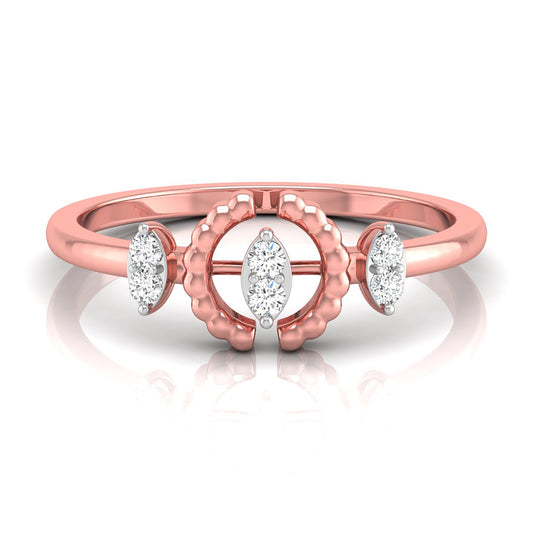 Women's Genuine Diamond Gold Ring