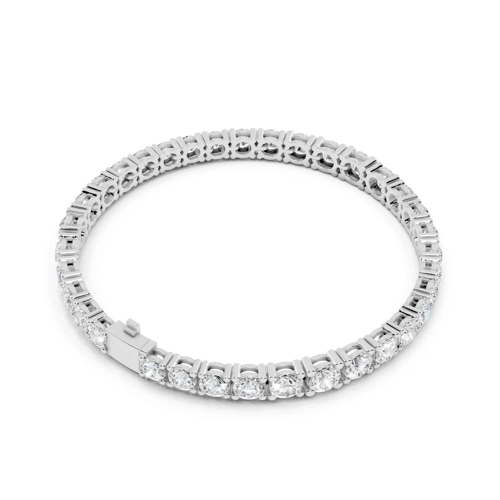 Real diamond bracelet on a white background