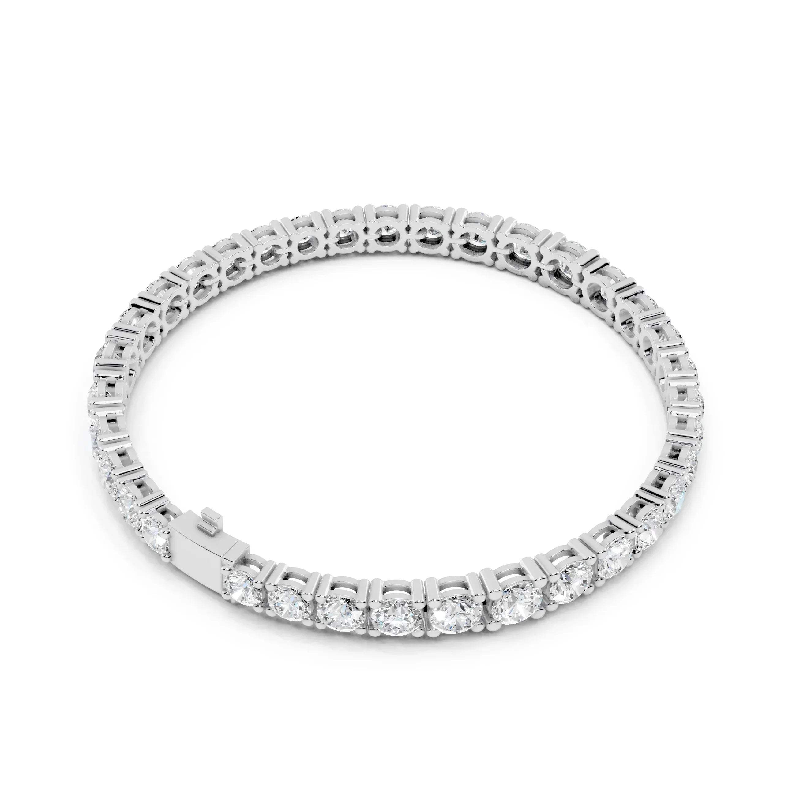 Real diamond bracelet on a white background