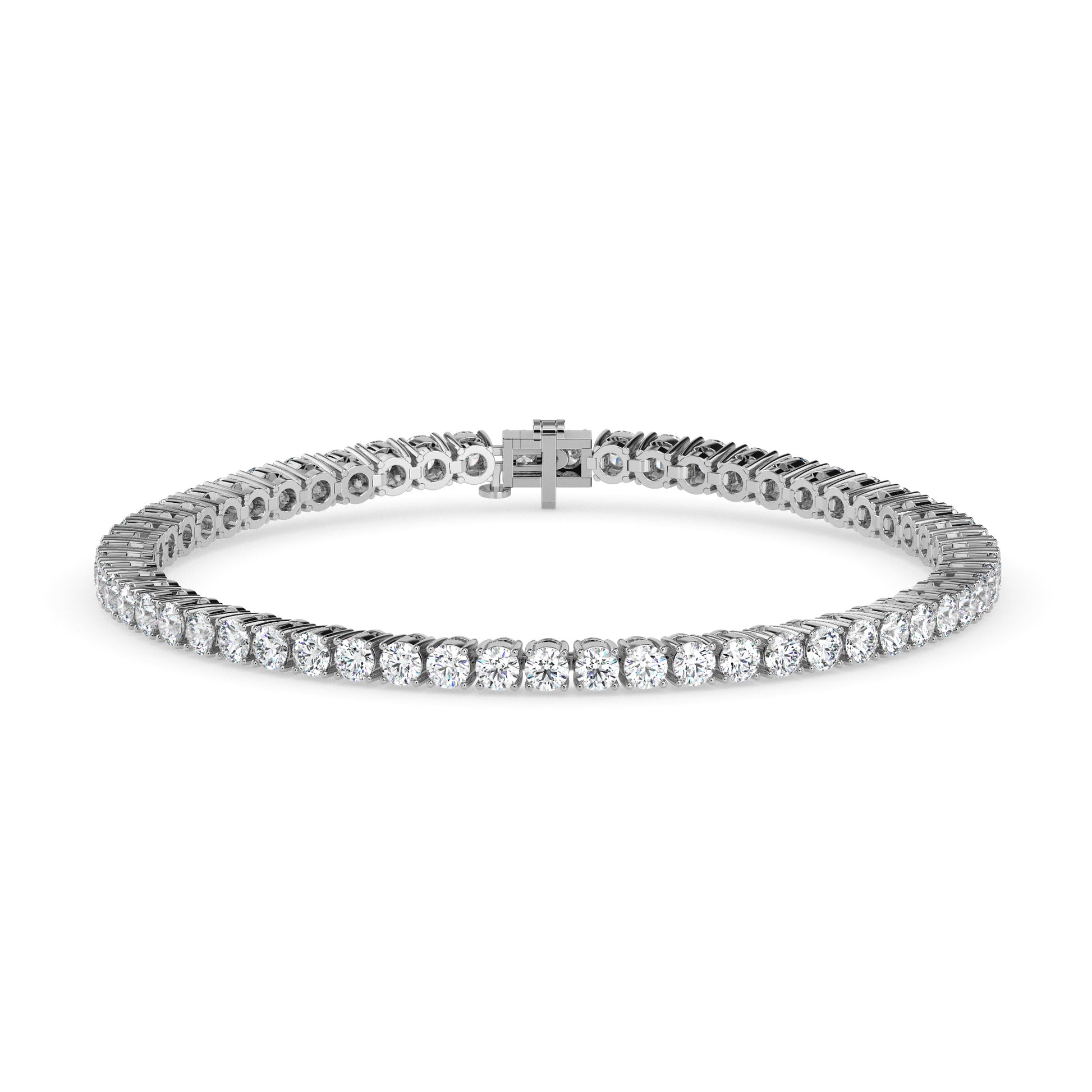 Diamond bracelet on a white background