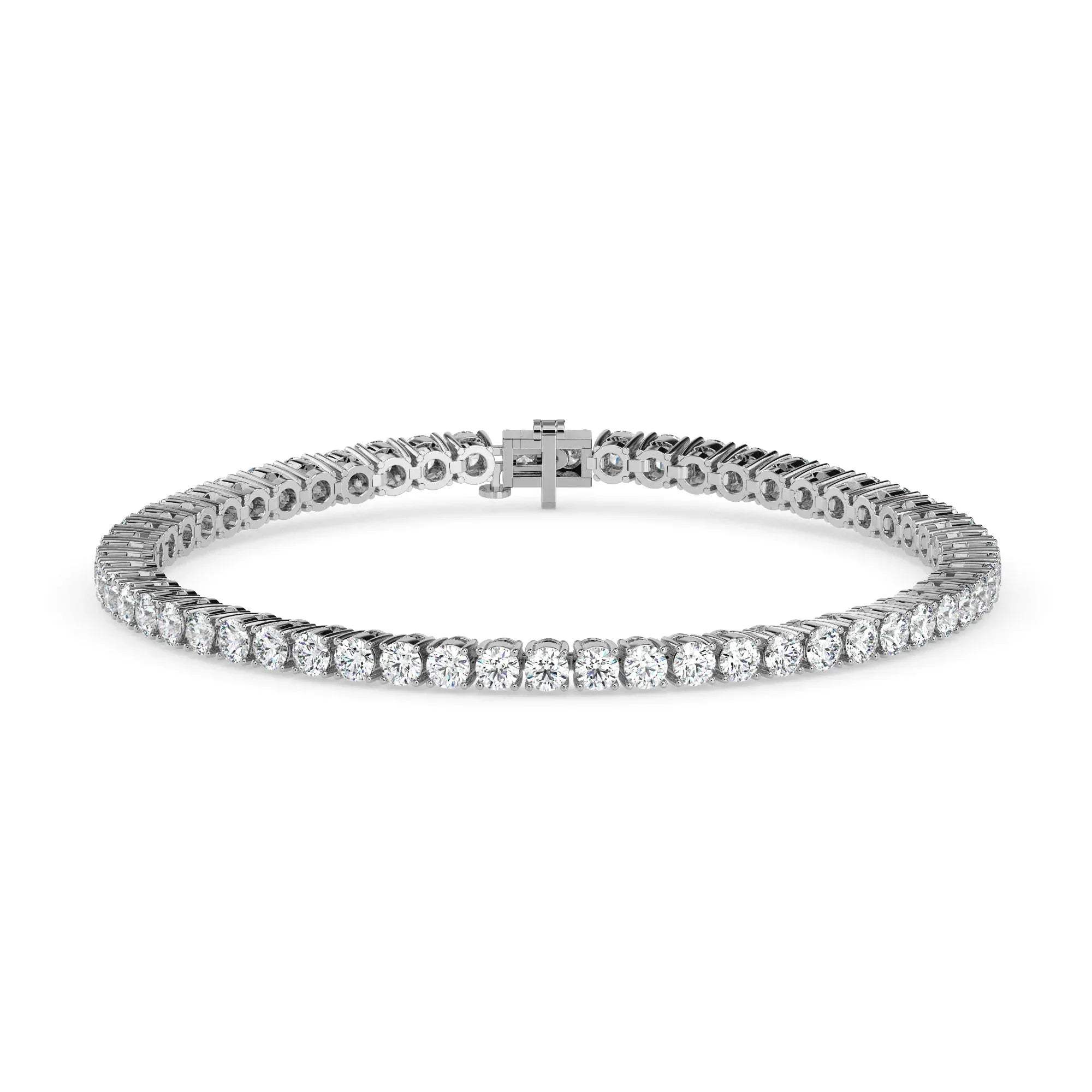 Diamond bracelet on a white background