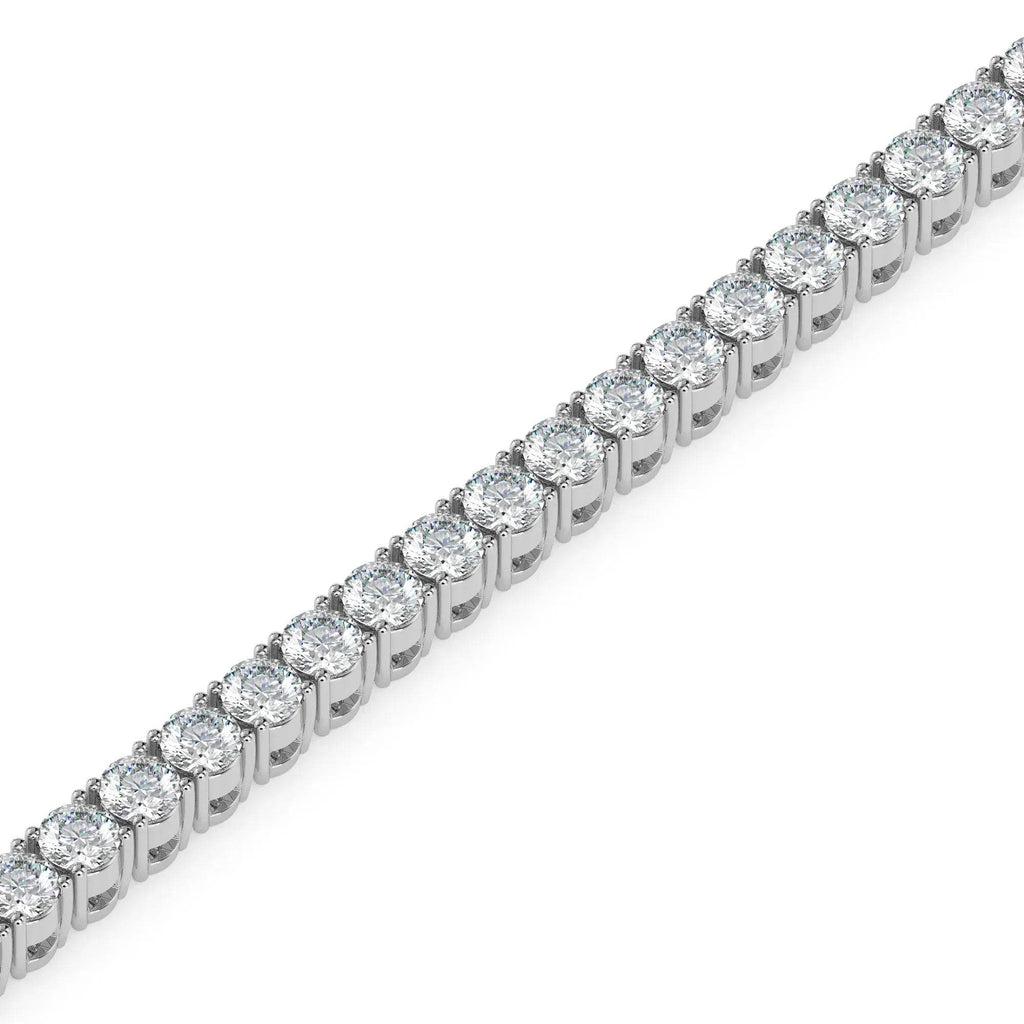 Diamond tennis bracelet on a white background
