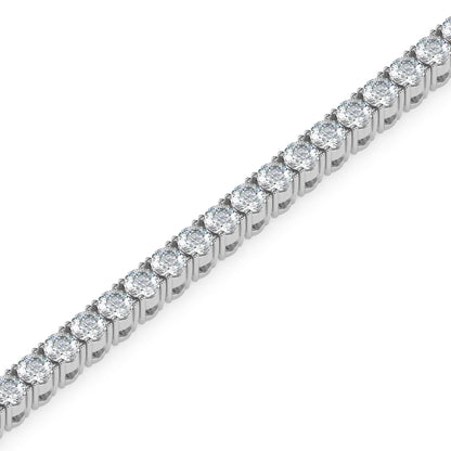 Diamond tennis bracelet on a white background