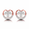 gold earrings with diamond accents on a white background