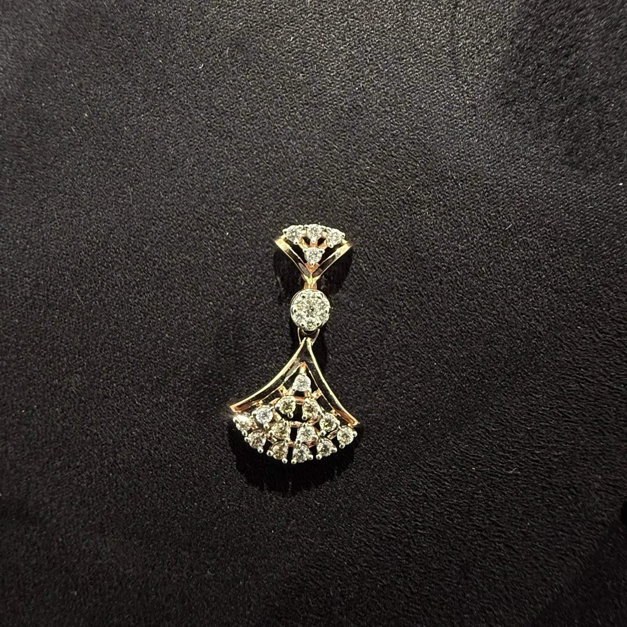 A luxurious gold diamond necklace with earrings set, displayed on a mannequin bust.