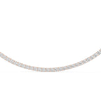 Tennis necklace with real diamonds on a white background