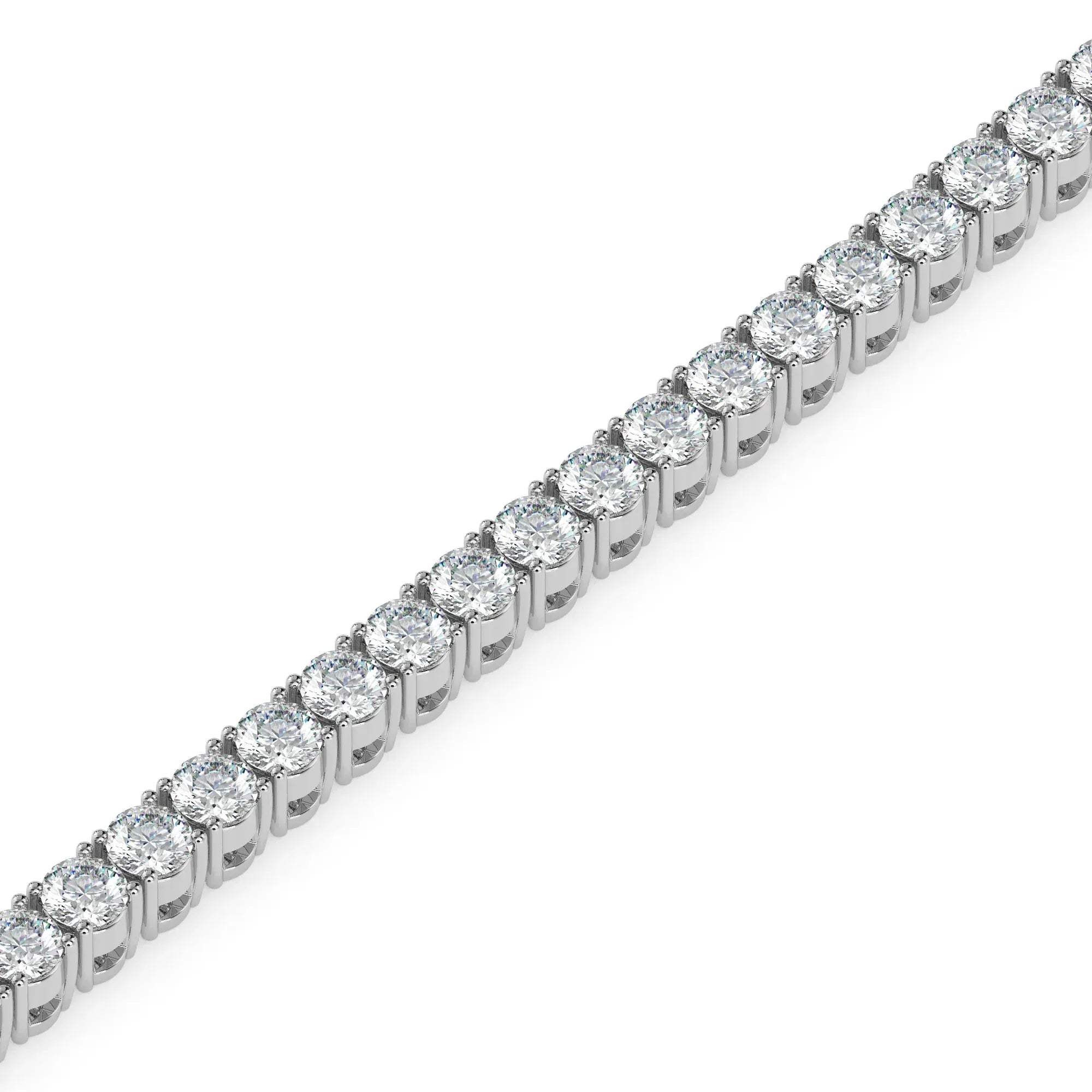 gold bracelet with lab grown diamonds on a white background.