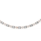 lab grown diamond necklace on a white background