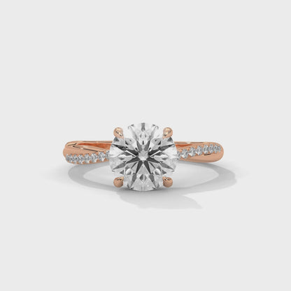 Solid Gold Solitaire IGI Certified Natural Diamond Engagement Ring
