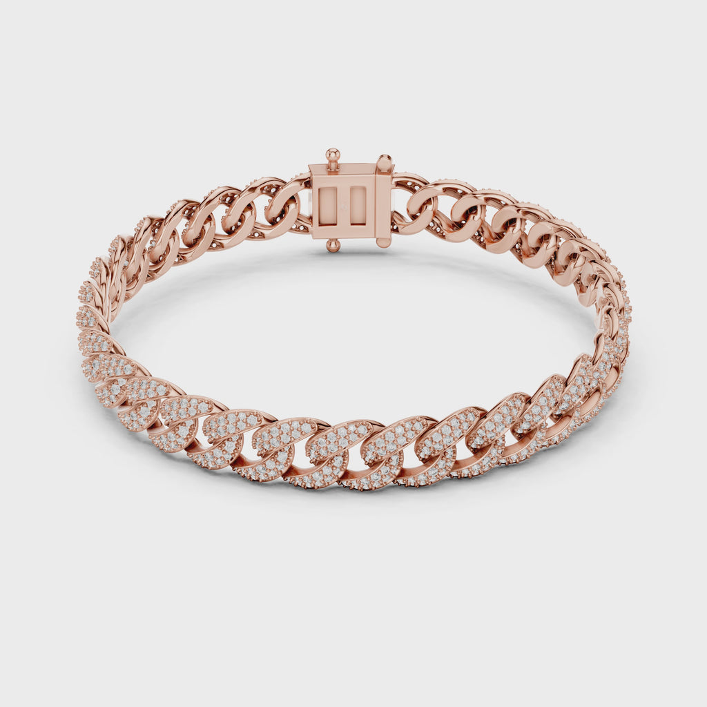 Noiré Real Diamond Cuban Link Bracelet