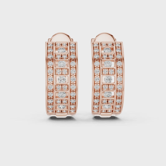 COVE Real Diamond Hoop/Huggie Earrings
