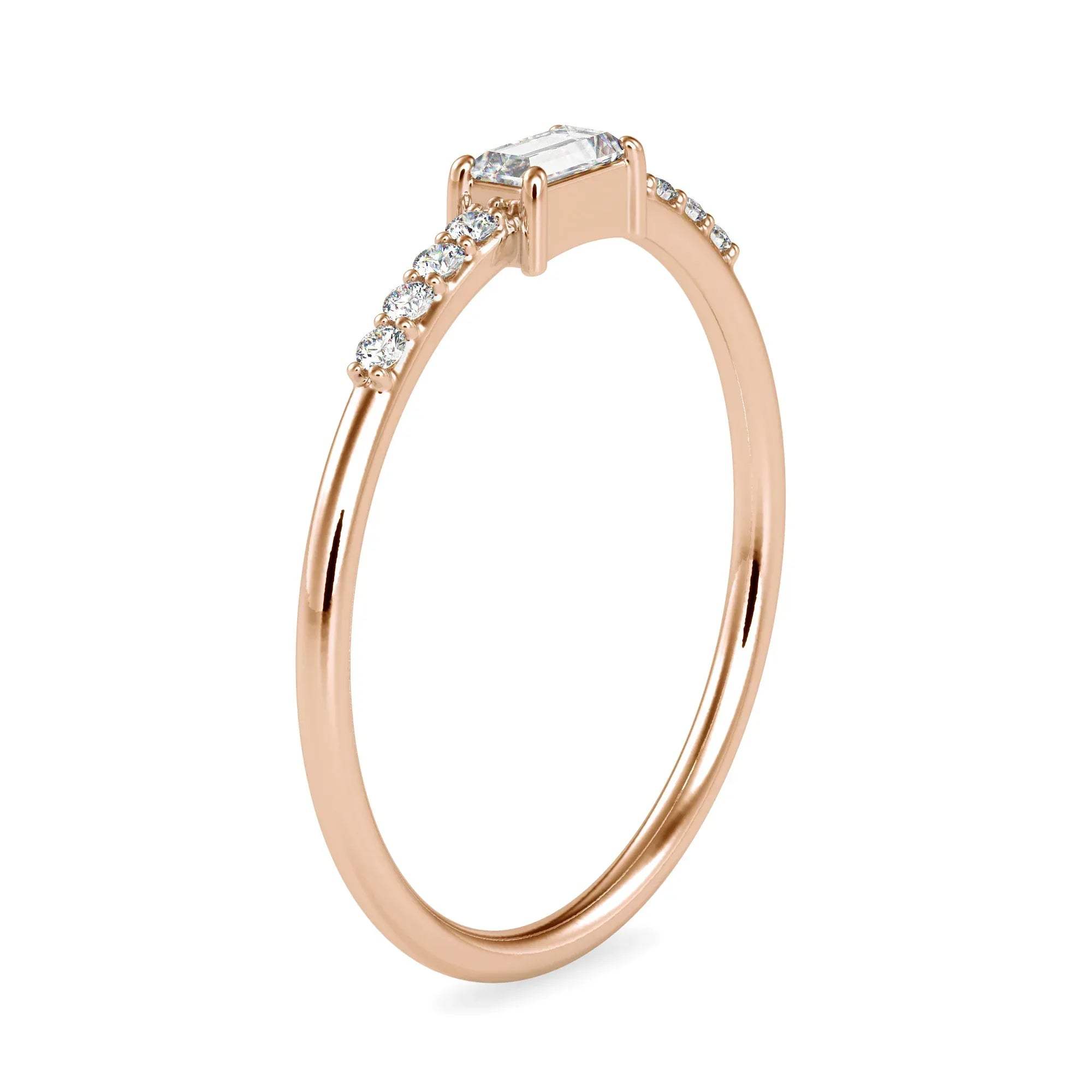 gold ring with diamonds on a white background
