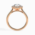 gold ring with a 0.35 ct. solitaire diamond on a white background