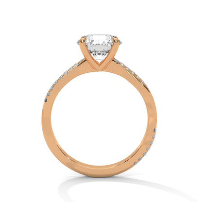 gold ring with a diamond on a white background